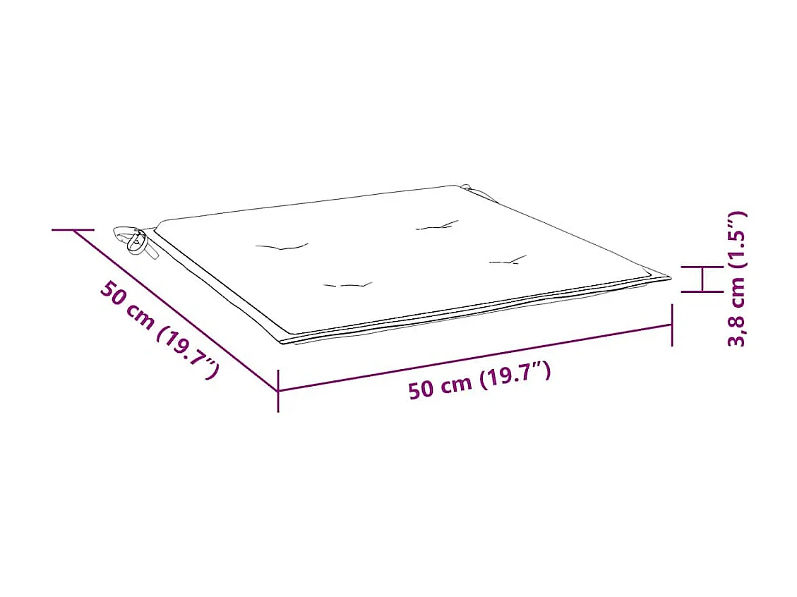 Set di 2 sedie da giardino e cuscini antracite Legno di teak