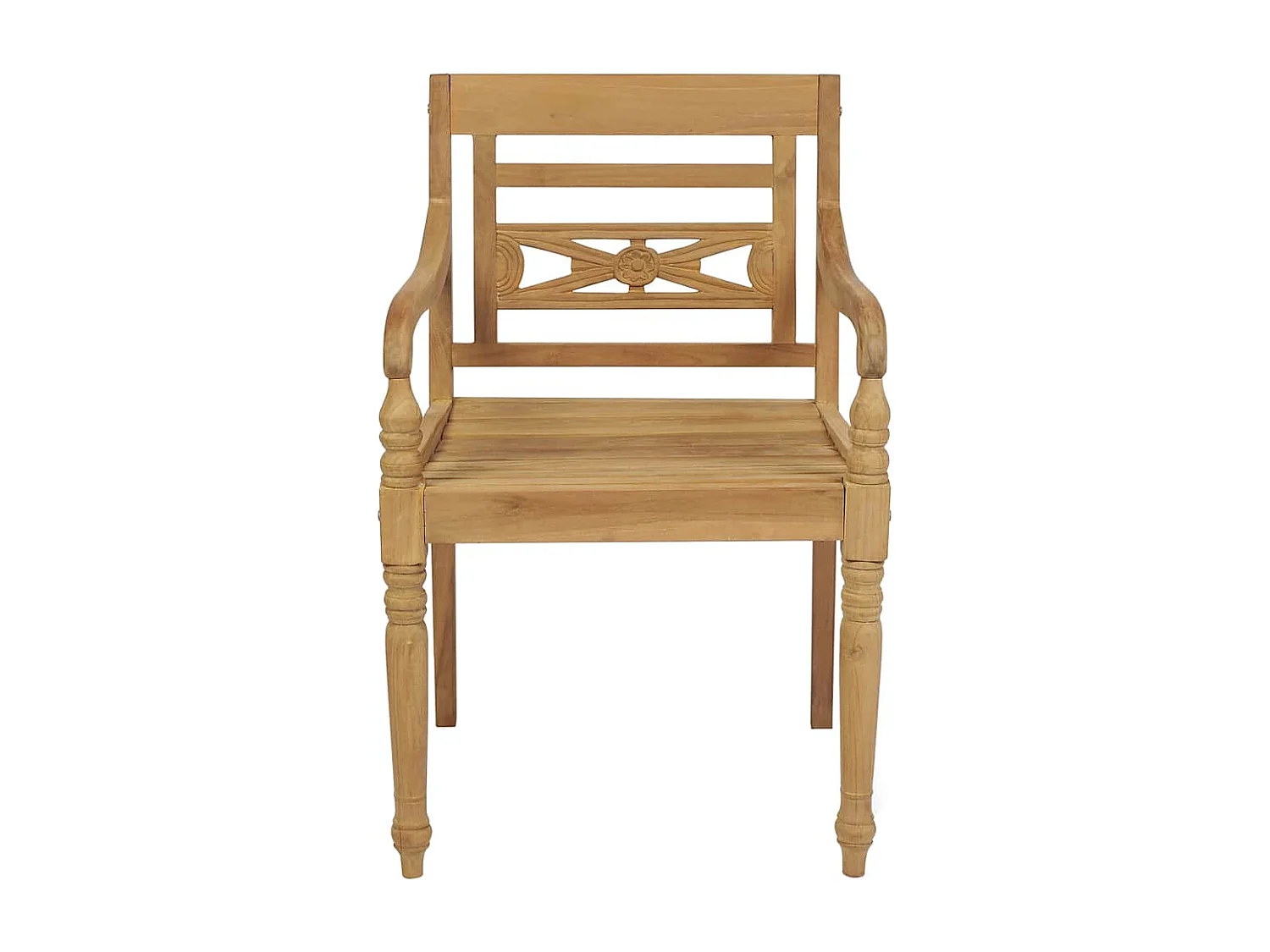 Chaises Batavia avec coussins lot de 6 Bois de teck solide