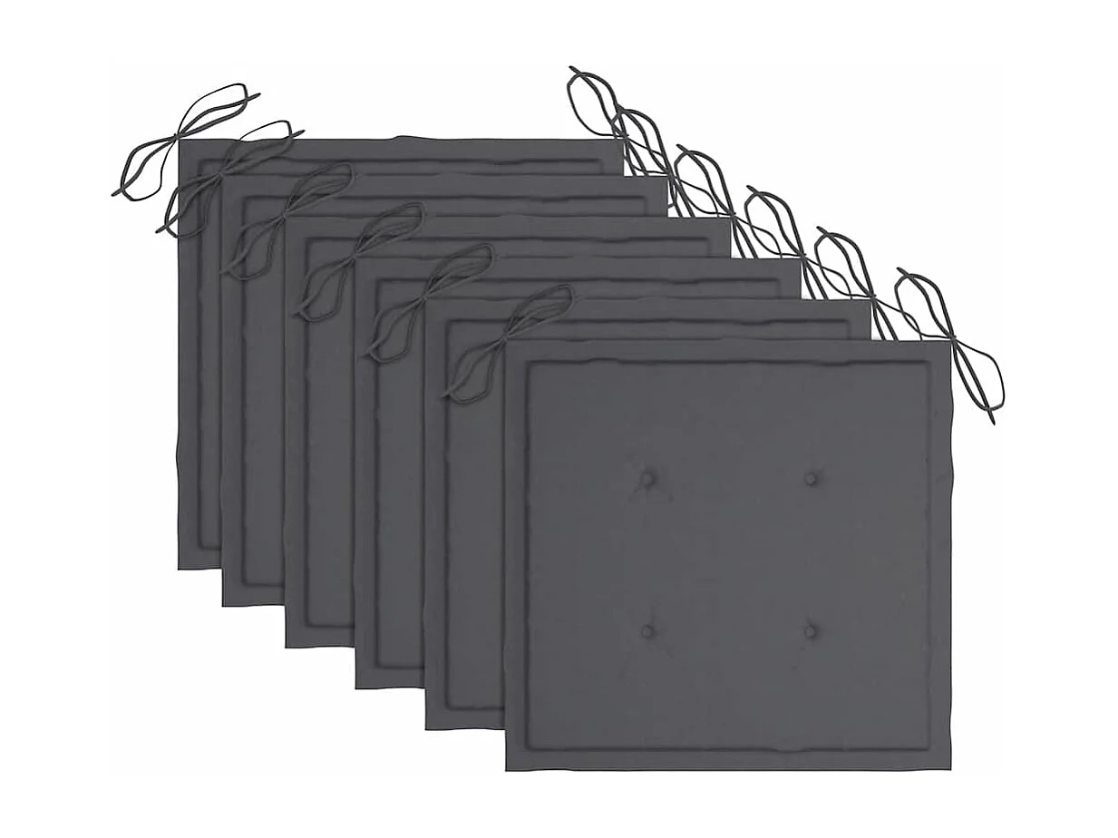 Chaises Batavia avec coussins lot de 6 Bois de teck solide