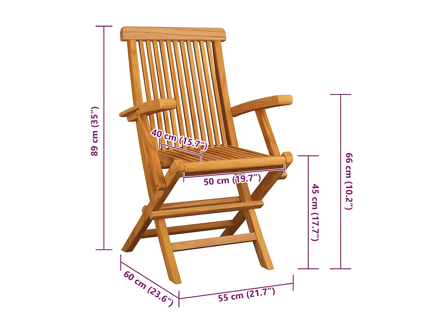 Gartenstühle mit roten Kissen 8er Set aus massivem Teakholz