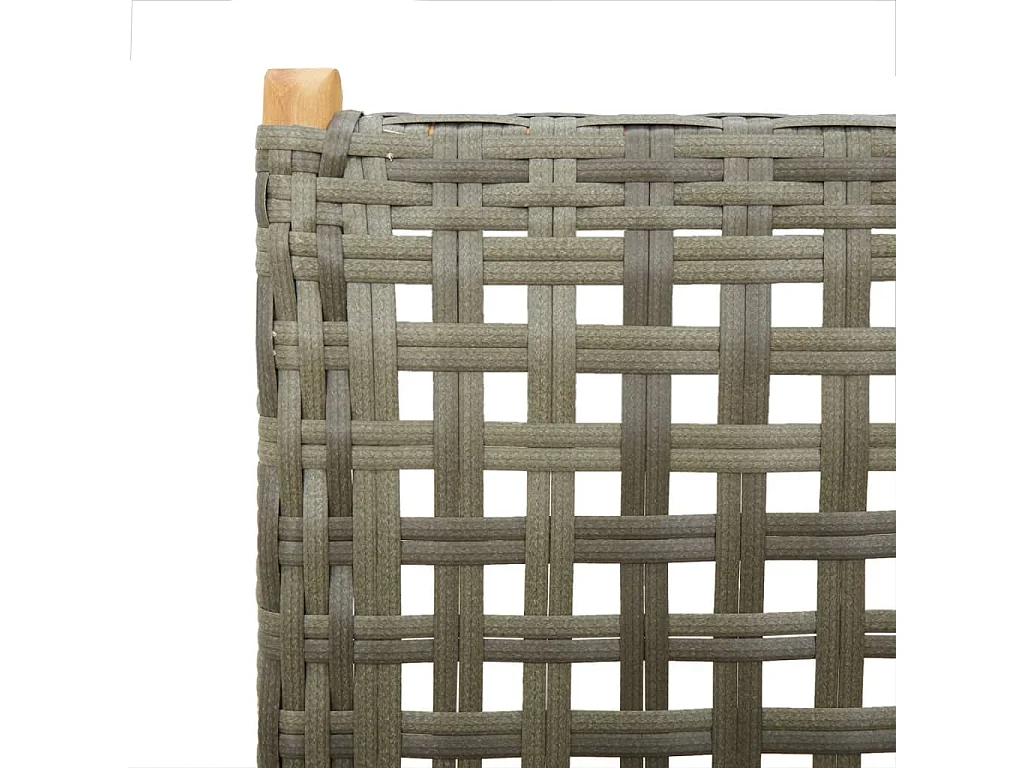 Set di 2 sedie da giardino in legno massello di acacia e rattan grigio