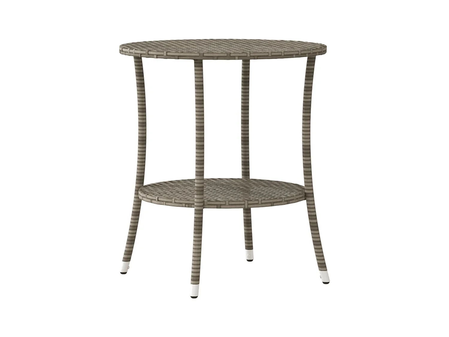 Set van 2 verstelbare tuinstoelen en gevlochten kunsthars tafel