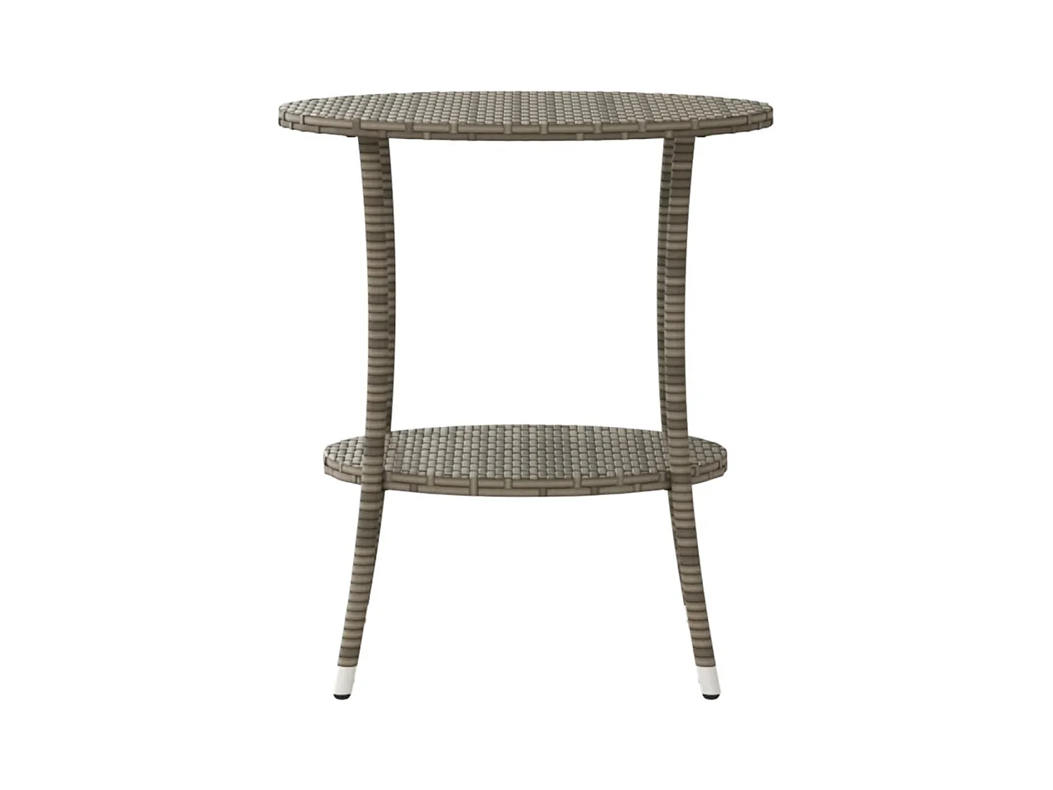Set van 2 verstelbare tuinstoelen en gevlochten kunsthars tafel