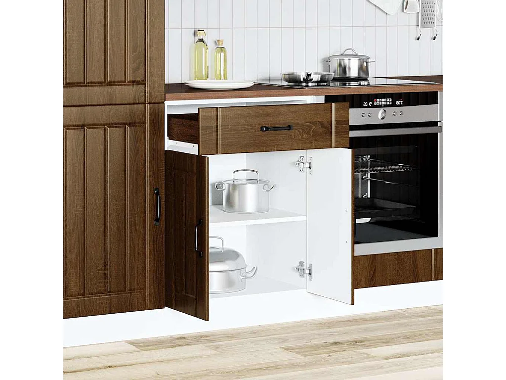 Armoire de cuisine Lucca chêne marron bois ingénierie