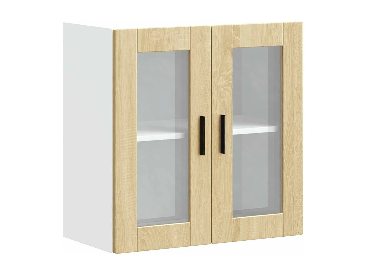 Armoire murale de cuisine et porte en verre Porto chêne sonoma