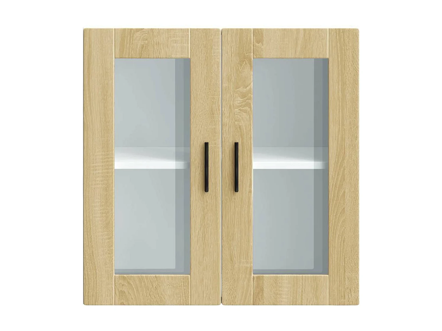 Armoire murale de cuisine et porte en verre Porto chêne sonoma