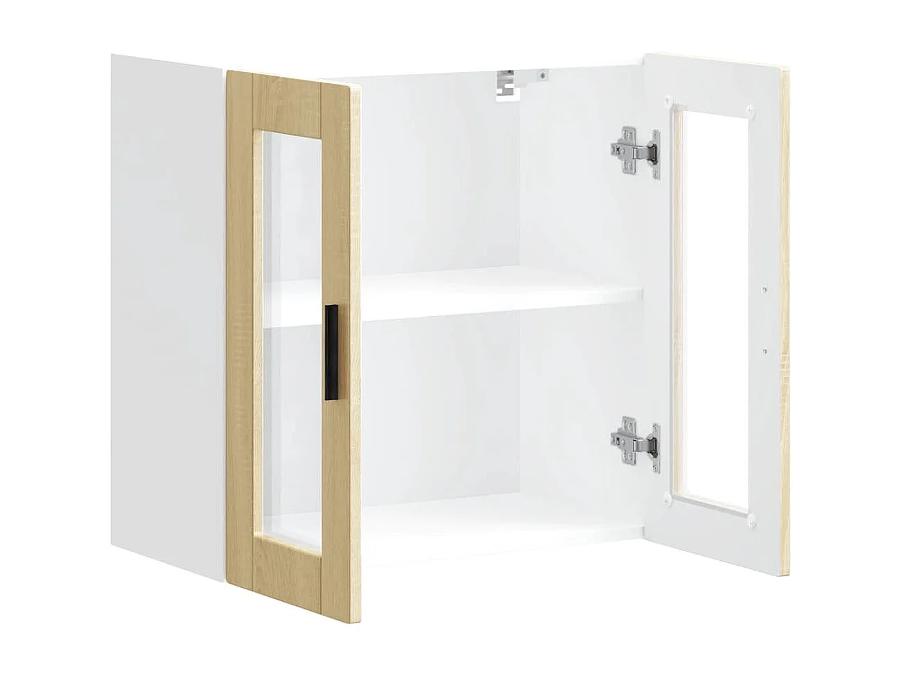 Armoire murale de cuisine et porte en verre Porto chêne sonoma