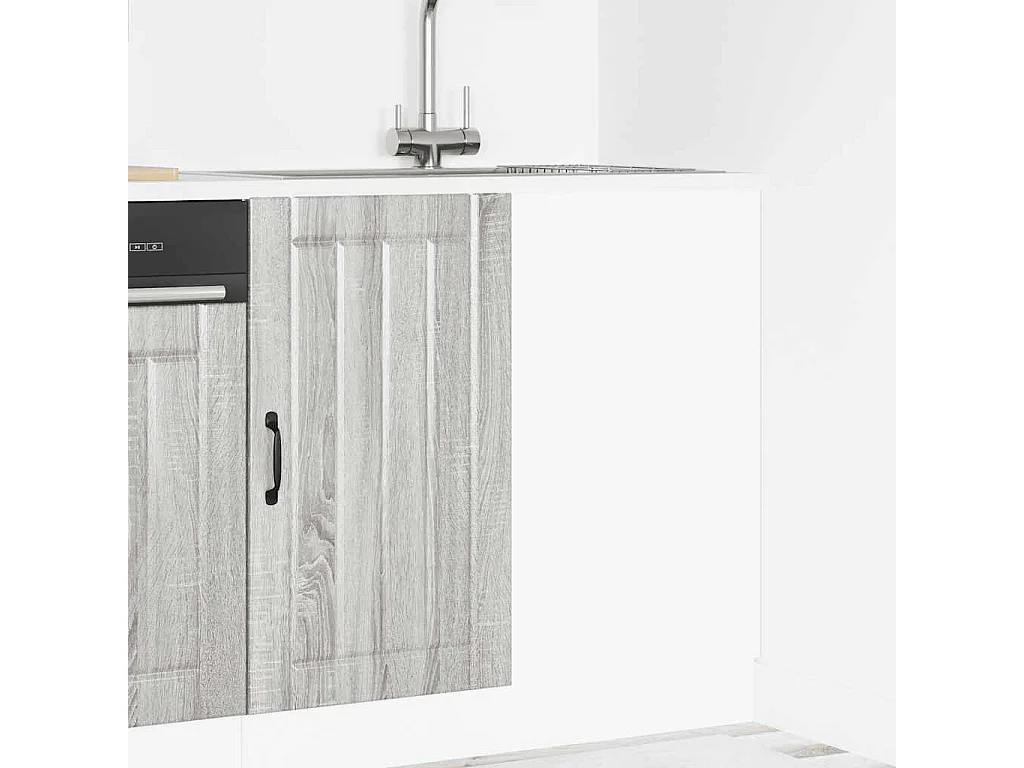 Meuble de base de lavabo Lucca sonoma gris bois d'ingénierie