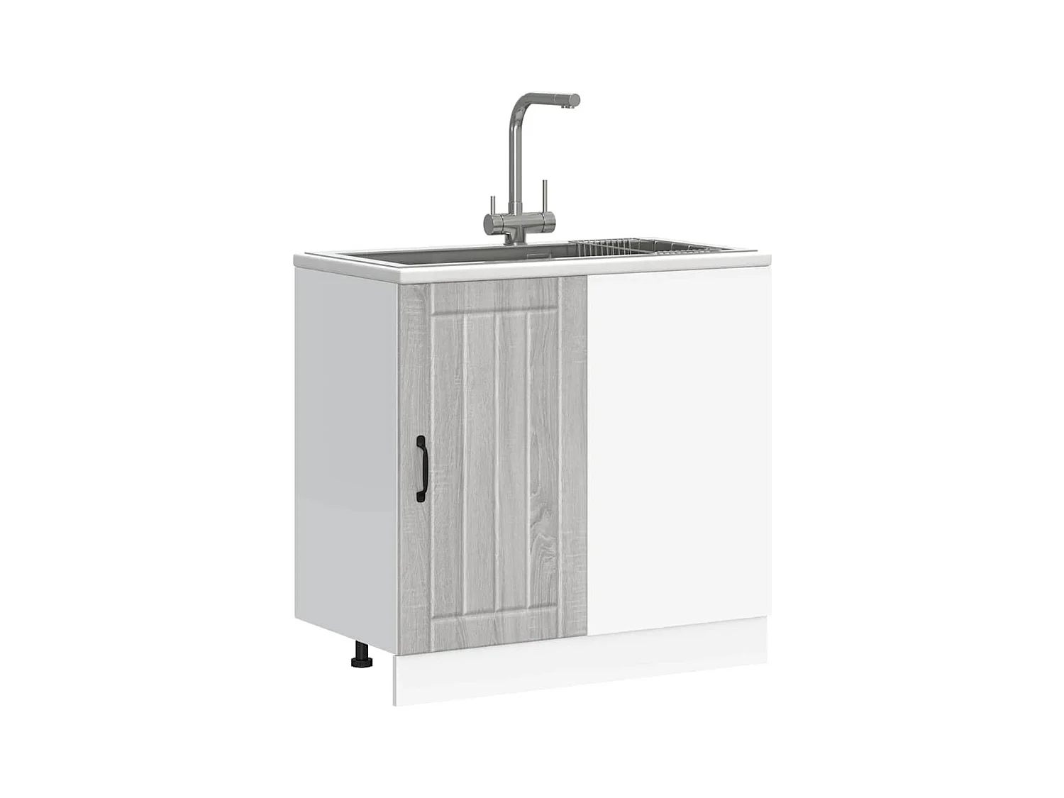 Mobile base per lavello in legno ingegnerizzato Lucca Sonoma Gray