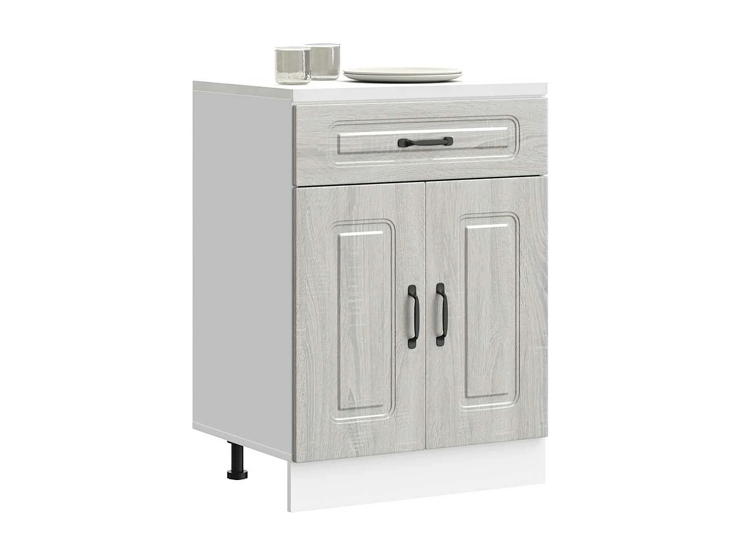 Armoire de cuisine Kalmar sonoma gris bois d'ingénierie