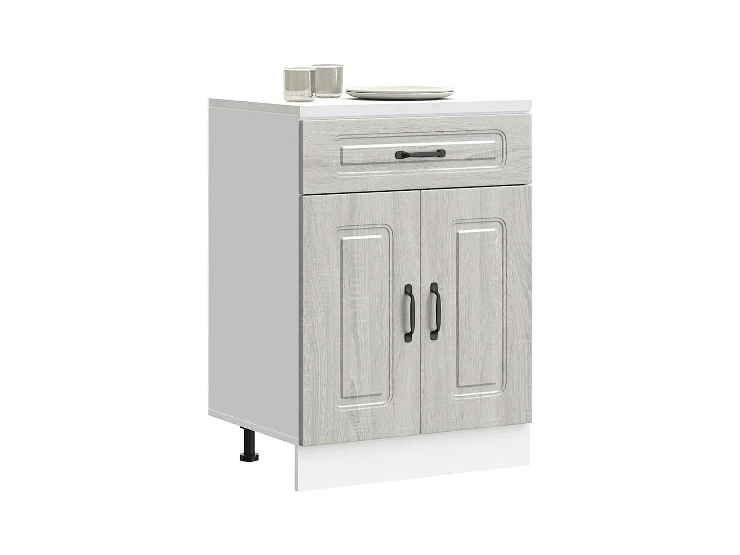 Mobile da cucina in legno ingegnerizzato grigio Sonoma Kalmar