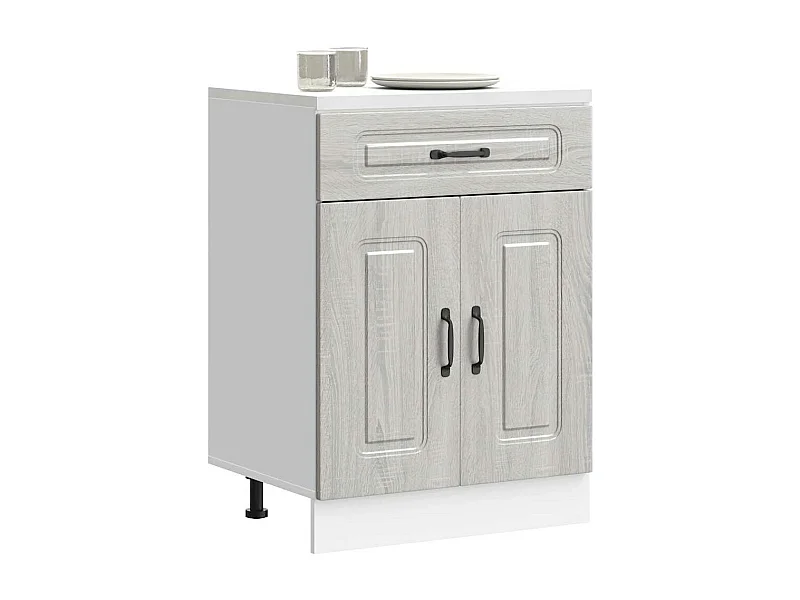 Armoire de cuisine Kalmar sonoma gris bois d'ingénierie