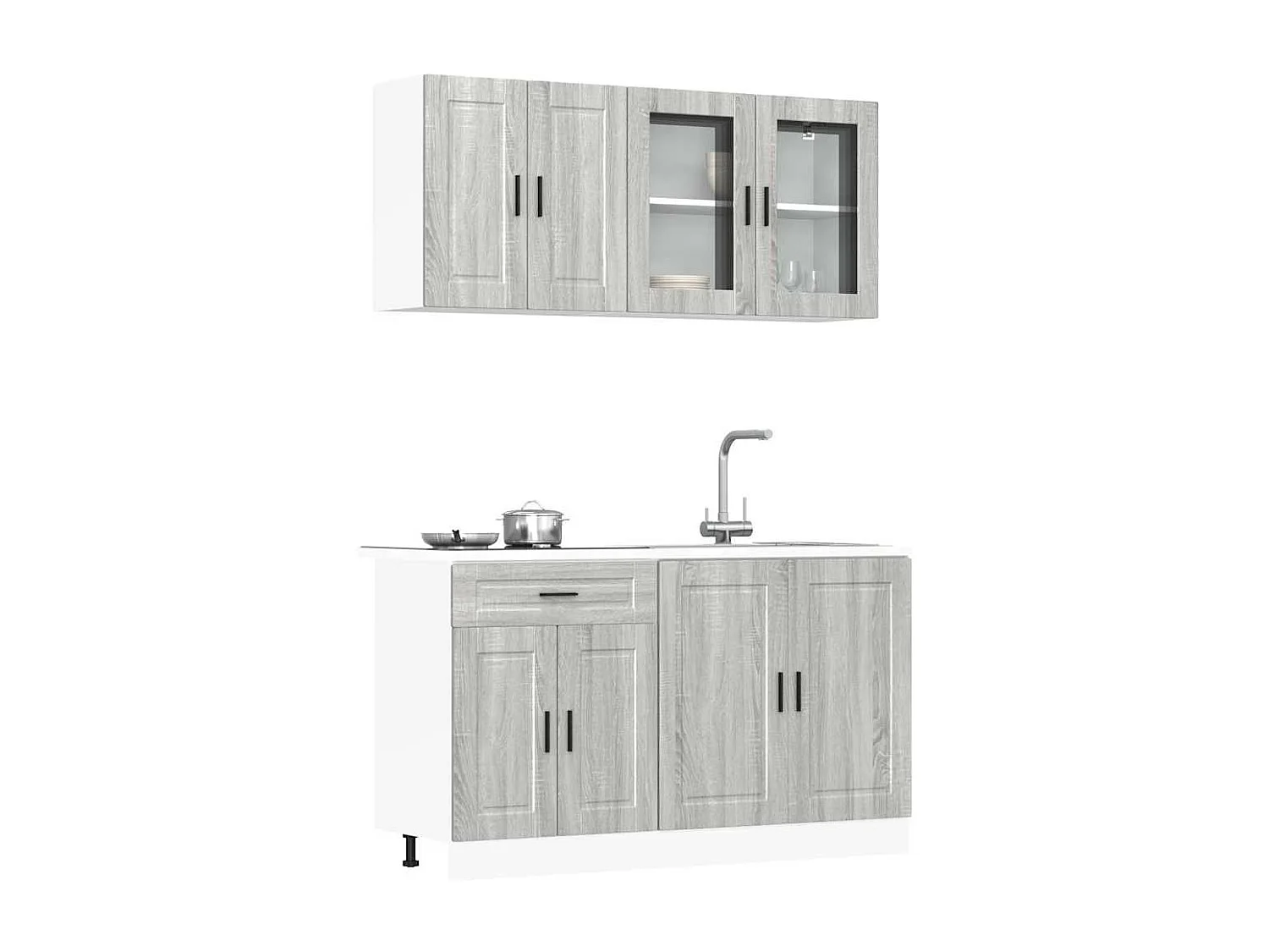 Ensemble d'armoires de cuisine 4 pcs Kalmar bois d'ingénierie