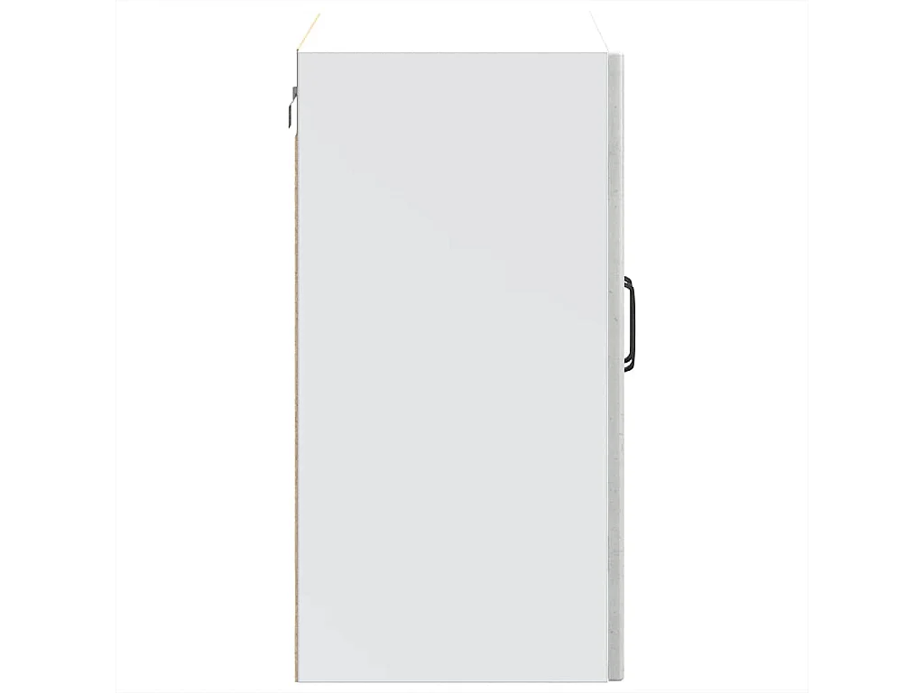 Mueble de cocina de pared de hormigón gris Lucca con puerta de cristal
