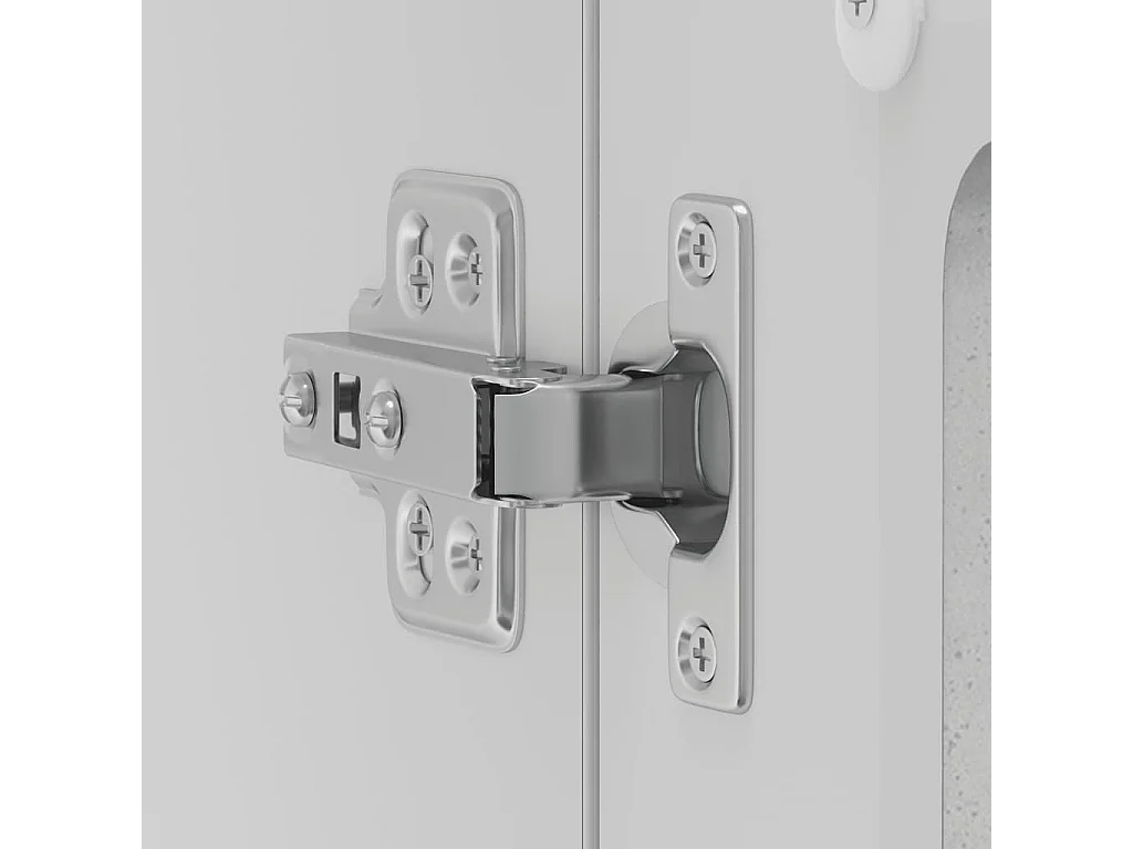 Mueble de cocina de pared de hormigón gris Lucca con puerta de cristal