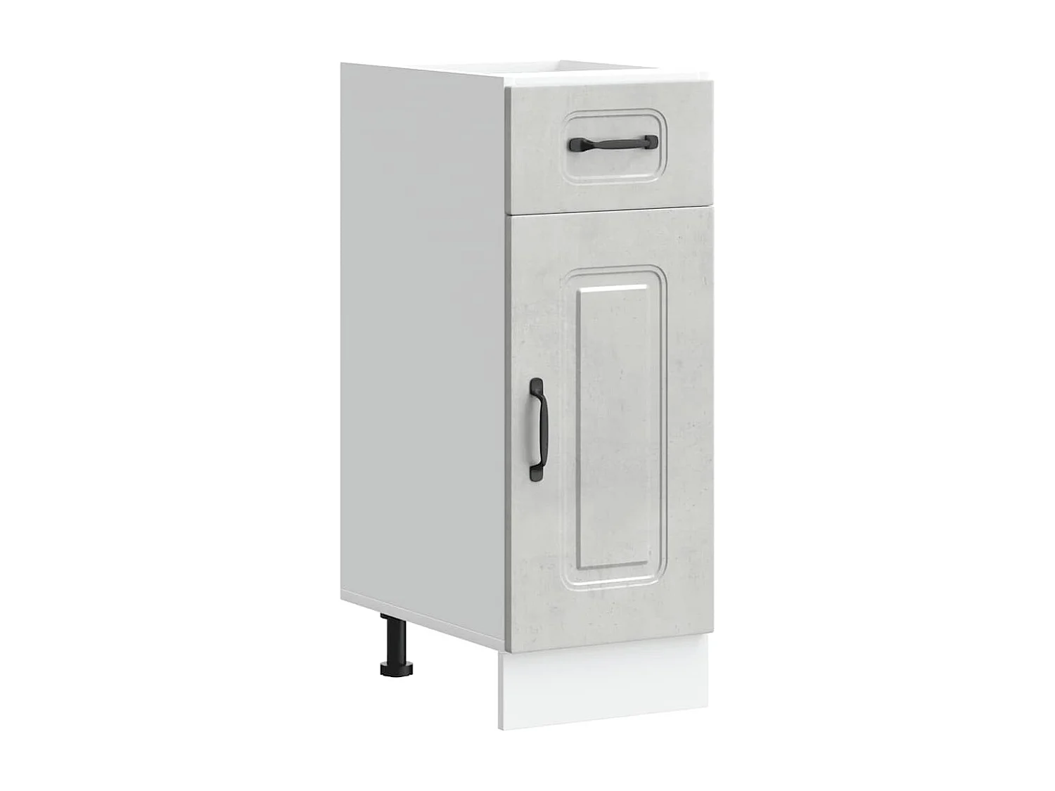 Armoire de cuisine Kalmar gris béton bois d'ingénierie