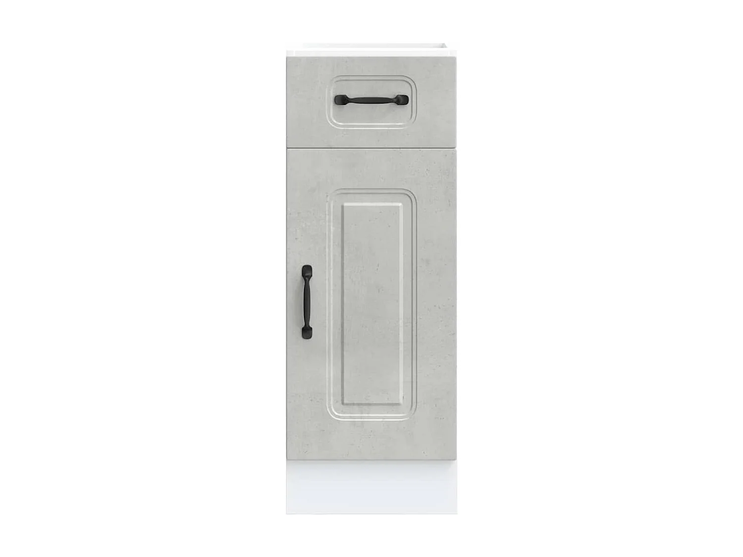 Armoire de cuisine Kalmar gris béton bois d'ingénierie