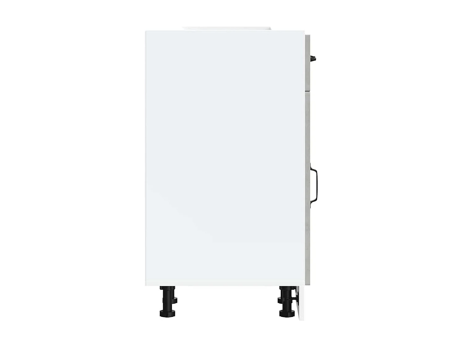 Armoire de cuisine Kalmar gris béton bois d'ingénierie