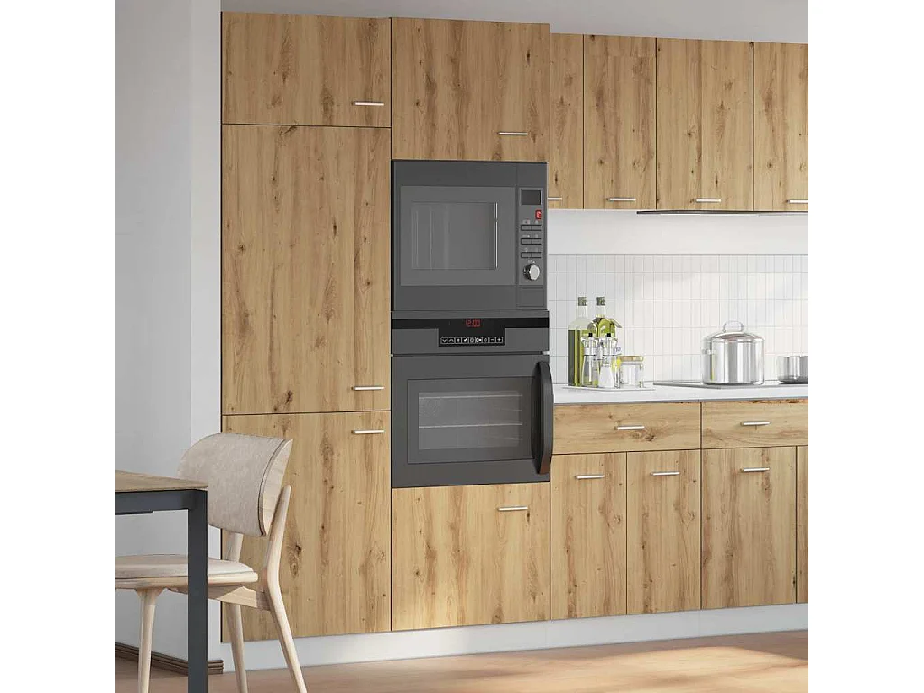 Mobile microonde rovere artigianale 60x57x207 cm