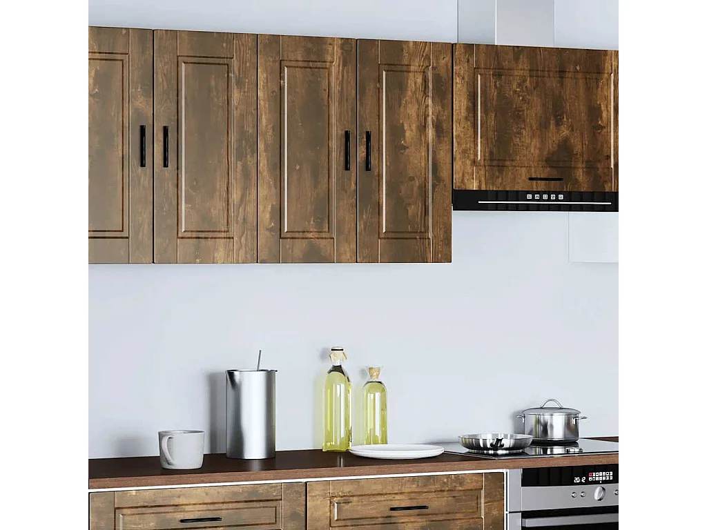 Armoire murale de cuisine Porto chêne fumé bois d'ingénierie