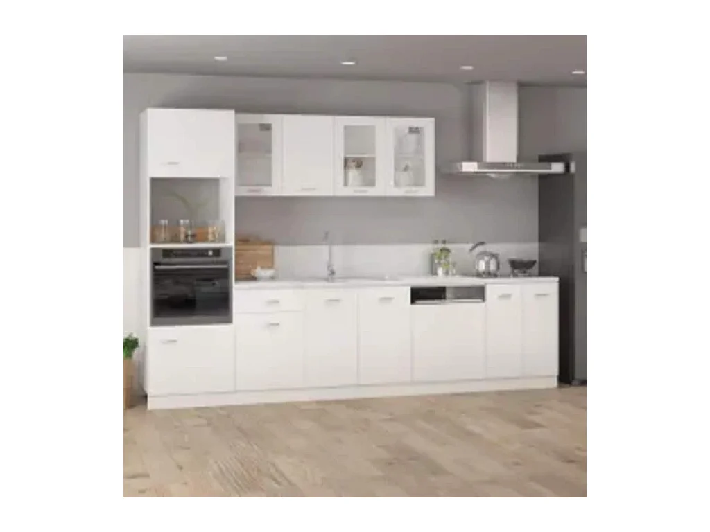Mobile per microonde Bianco 60x57x207 cm Truciolato
