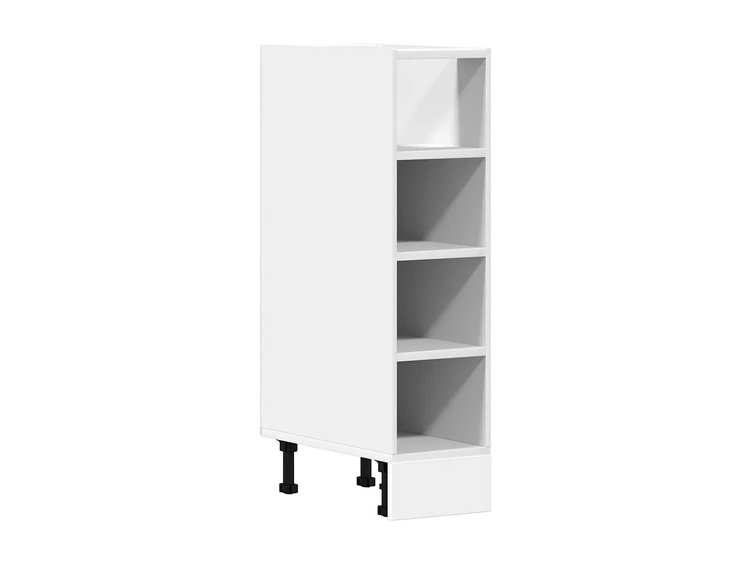 Mobiletto bianco da pavimento 20x44,5x81,5 cm in legno ingegnerizzato