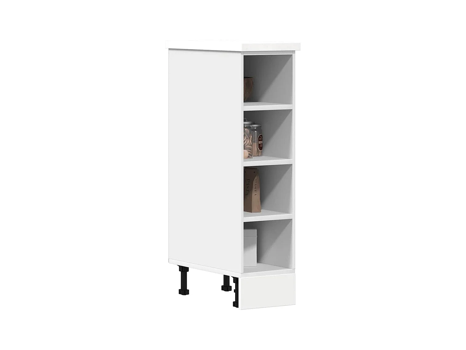 Mobiletto bianco da pavimento 20x44,5x81,5 cm in legno ingegnerizzato