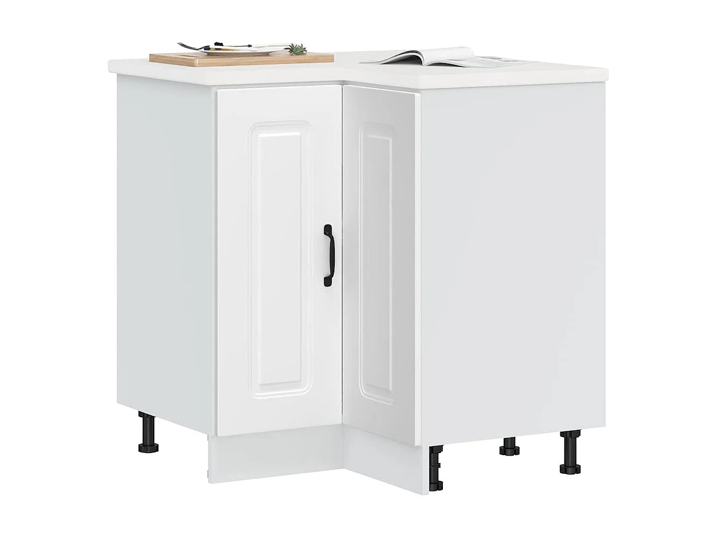 Mobile angolare da cucina in legno ingegnerizzato bianco Kalmar