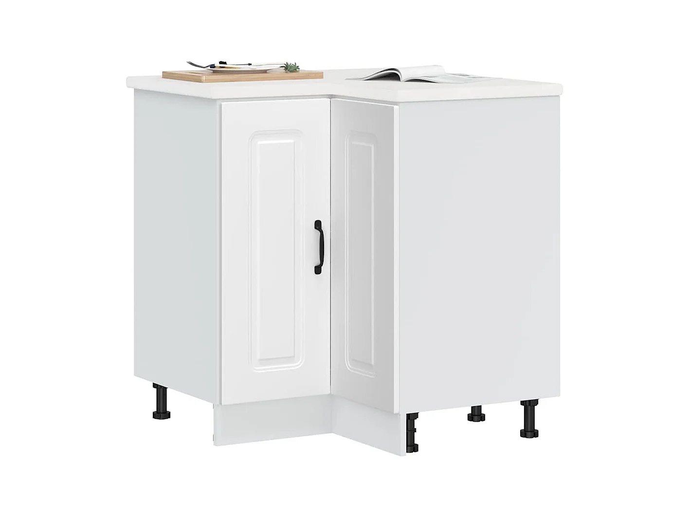 Mobile angolare da cucina in legno ingegnerizzato bianco Kalmar