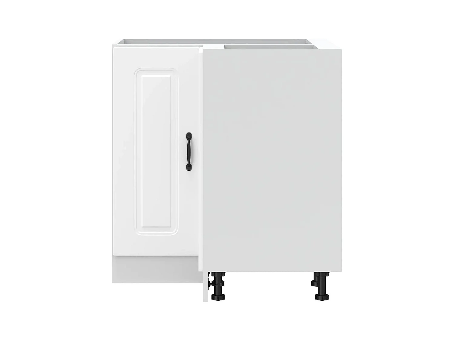 Armoire d'angle de cuisine Kalmar blanc bois d'ingénierie