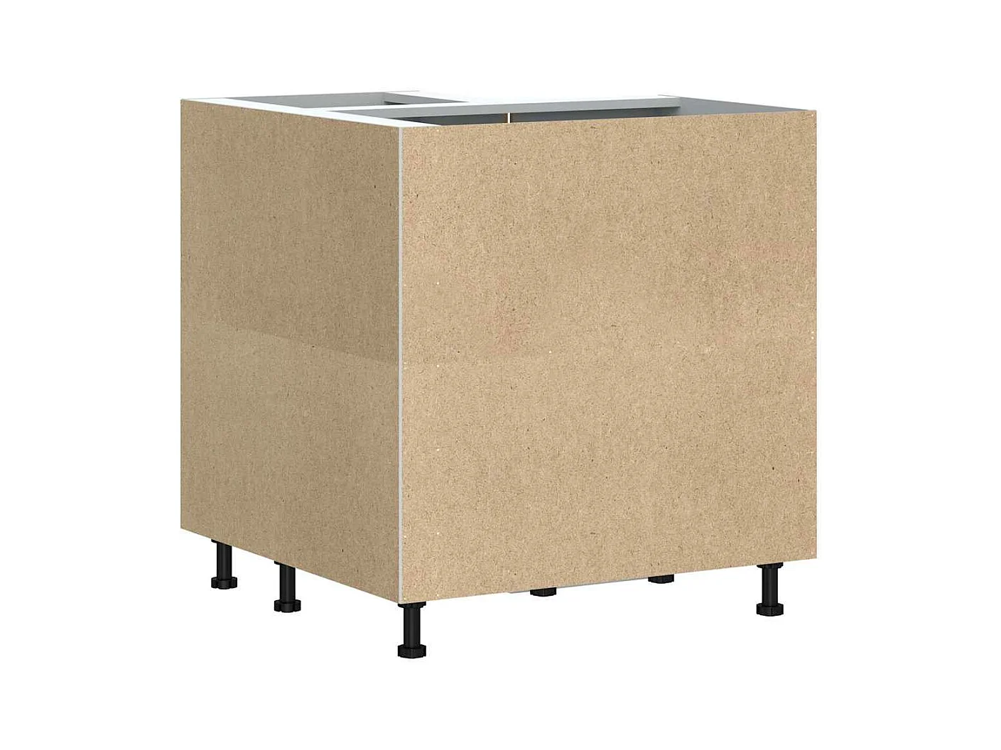 Armoire d'angle de cuisine Kalmar blanc bois d'ingénierie