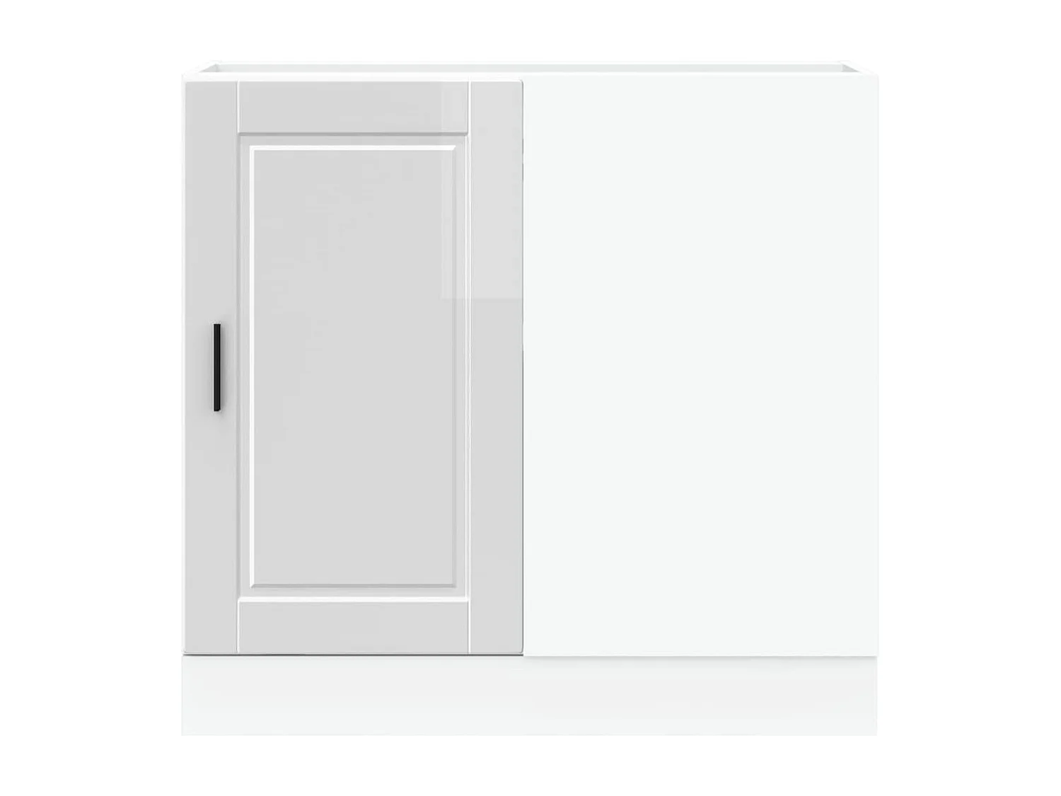 Armoire de cuisine Porto blanc brillant bois ingénierie