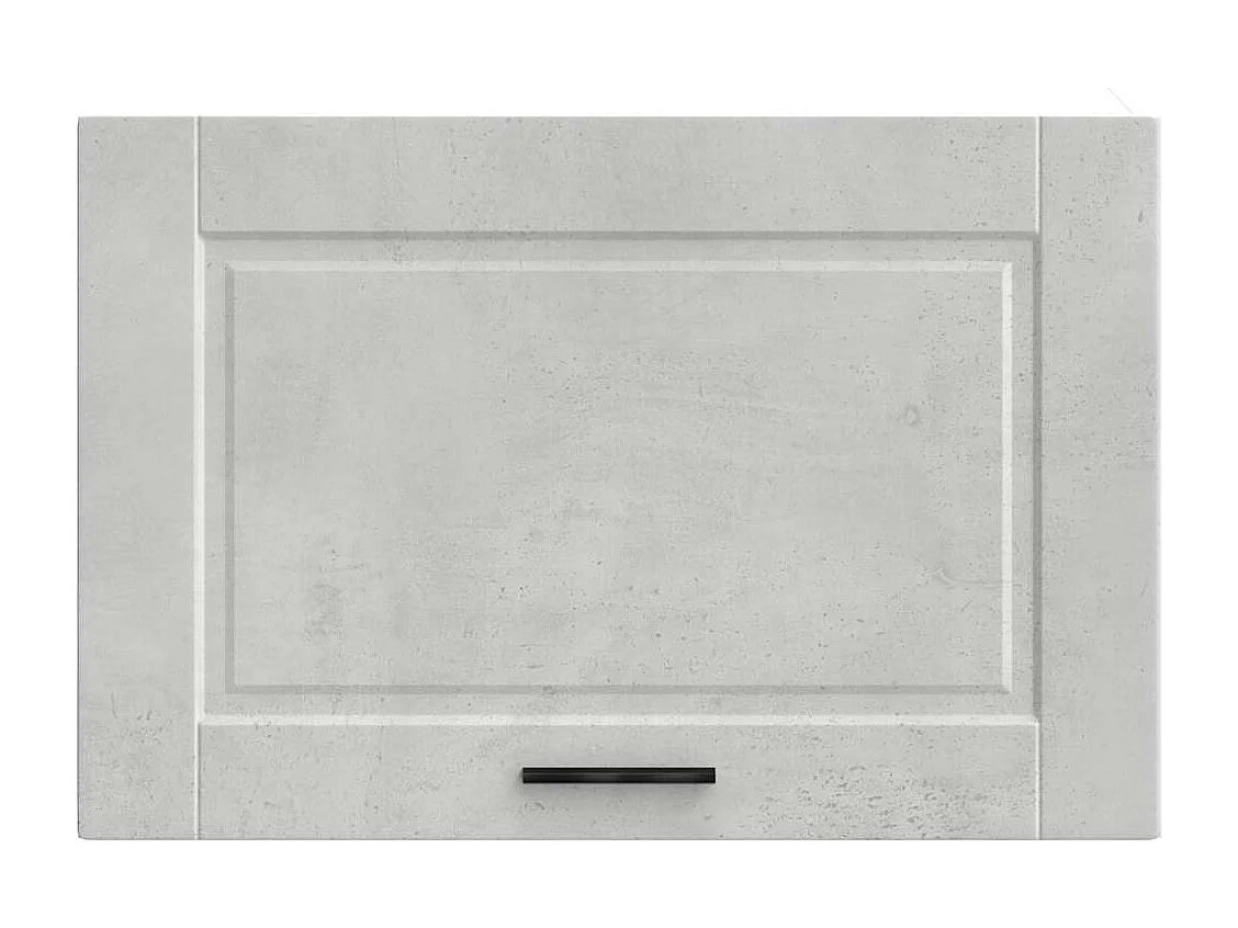 Armoire murale de cuisine Porto gris béton bois d'ingénierie