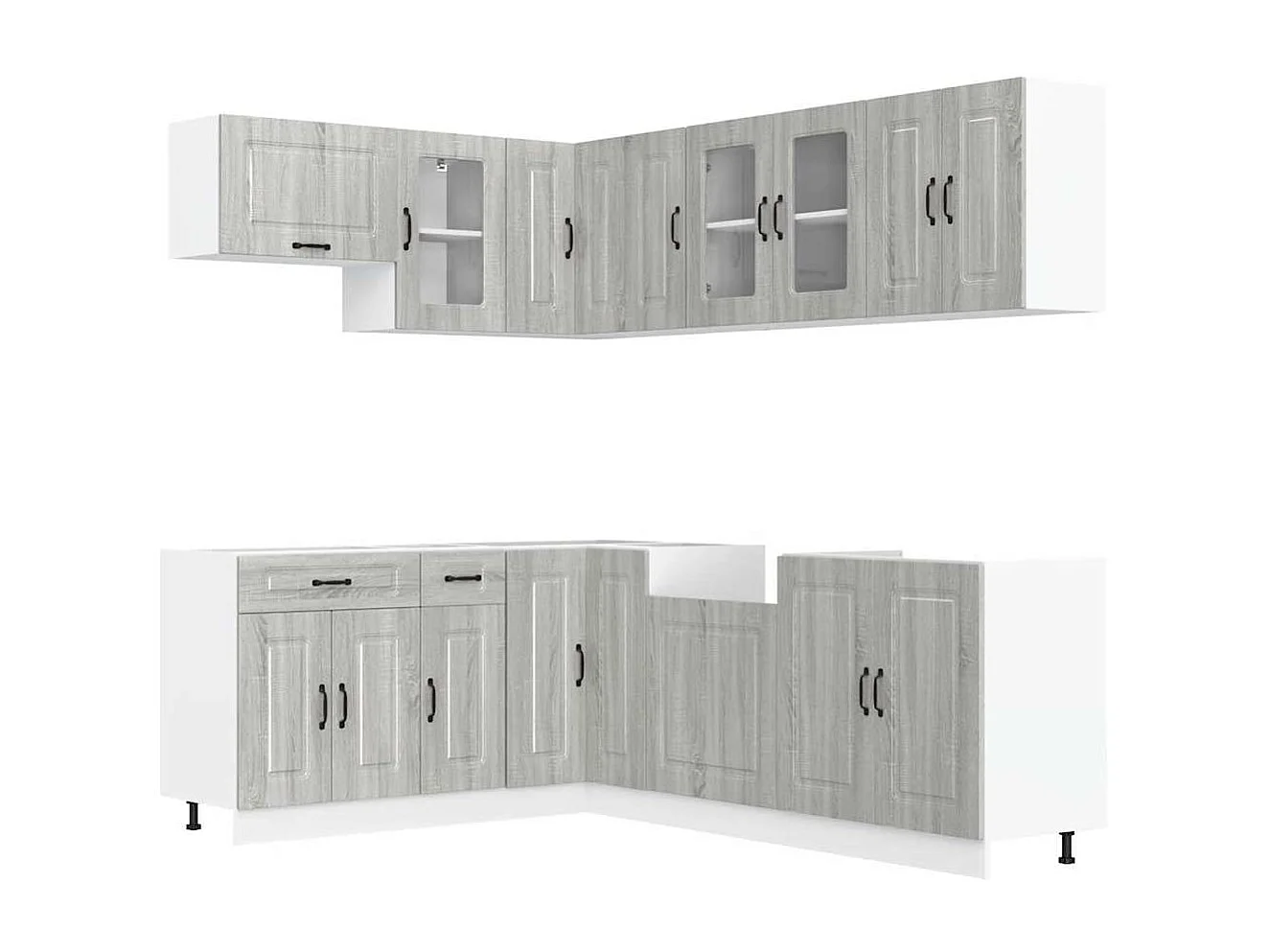 Ensemble d'armoires de cuisine 11 pcs Kalmar bois d'ingénierie