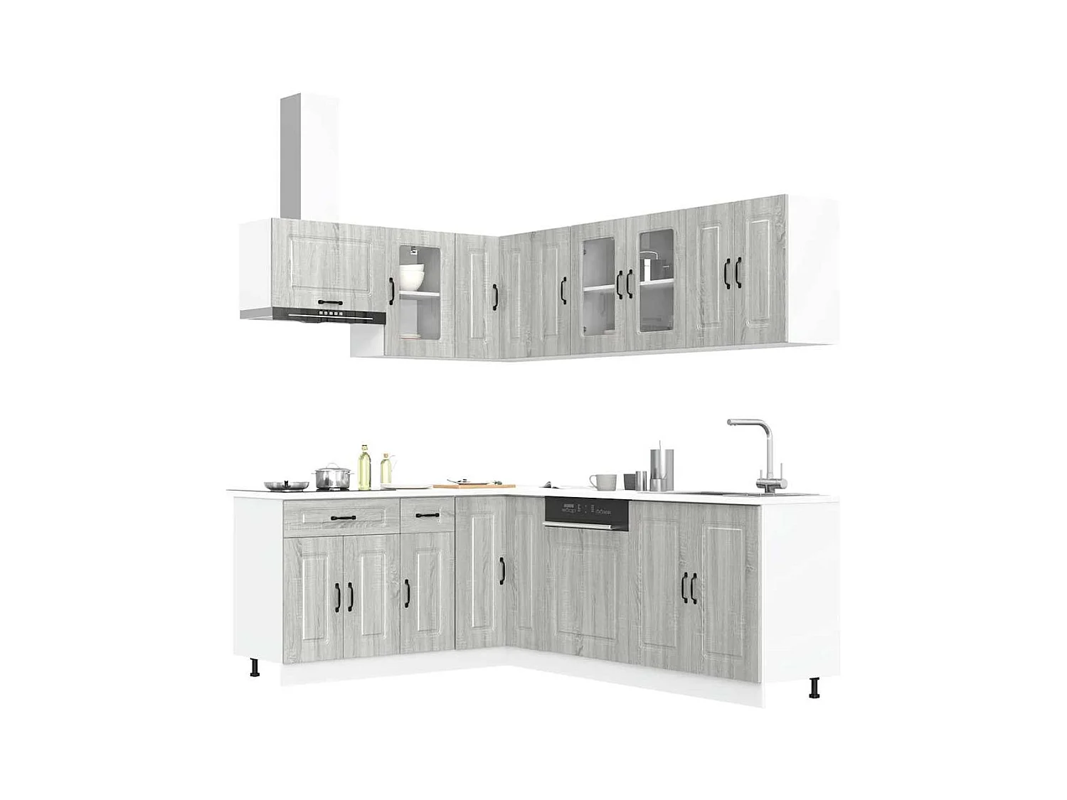 Ensemble d'armoires de cuisine 11 pcs Kalmar bois d'ingénierie