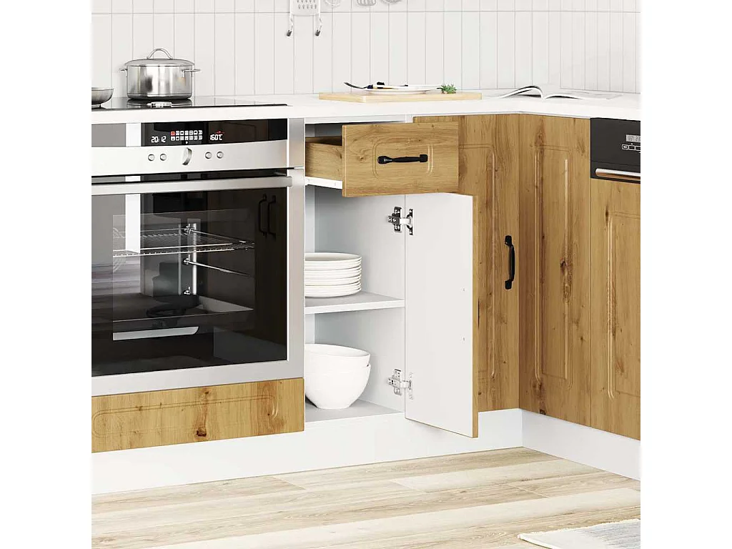 Armoire de cuisine Kalmar chêne artisanal bois d'ingénierie