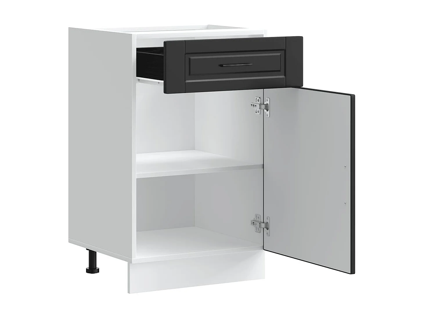 Armoire de cuisine Porto noir bois d'ingénierie