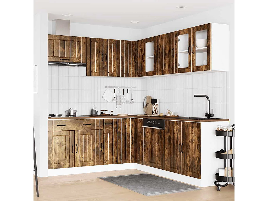 Lucca 11-teiliges Küchenschrank-Set aus Holzwerkstoff