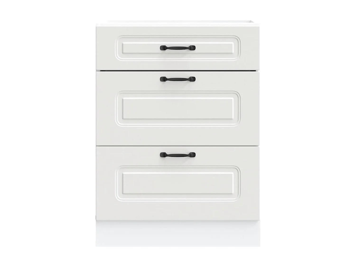 Gabinete de cocina de madera de ingeniería blanca Kalmar