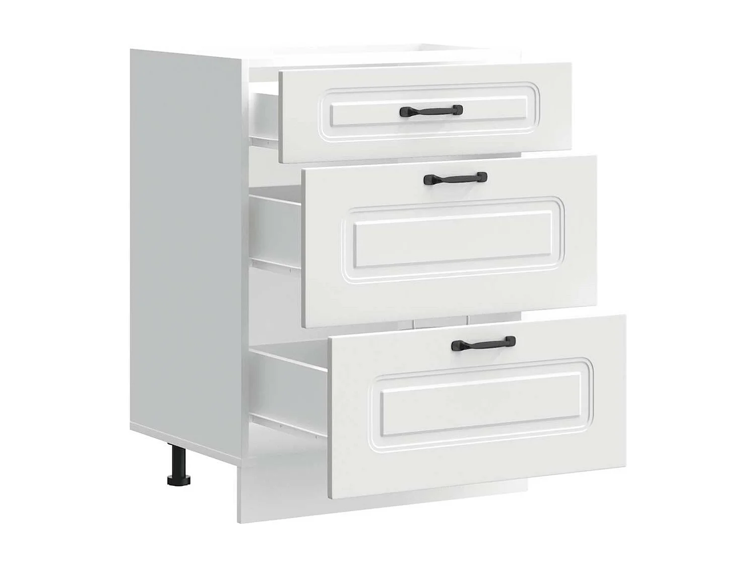 Gabinete de cocina de madera de ingeniería blanca Kalmar