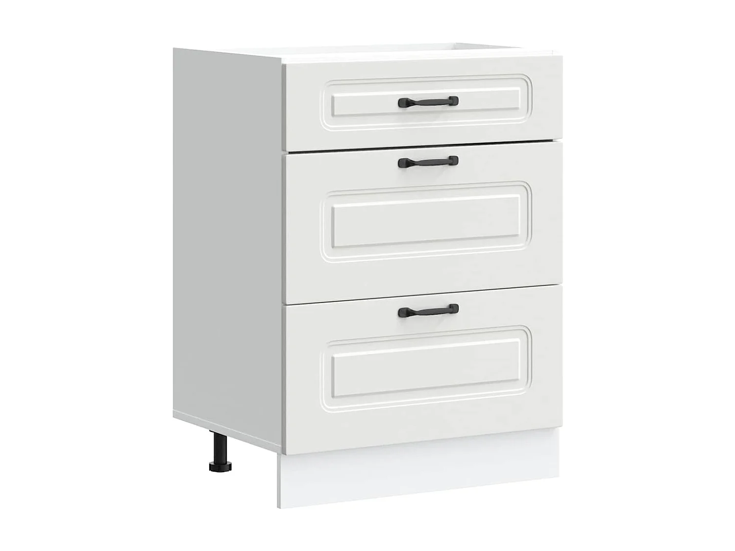 Armoire de cuisine Kalmar blanc bois d'ingénierie