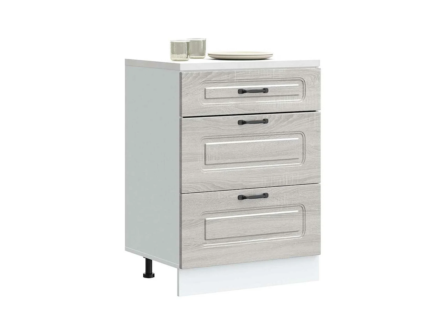Armoire de cuisine Kalmar sonoma gris bois d'ingénierie
