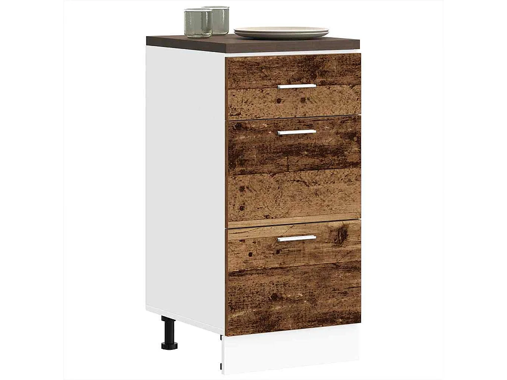 Armoire de plancher vieux bois 40x46x81,5 cm bois d'ingénierie