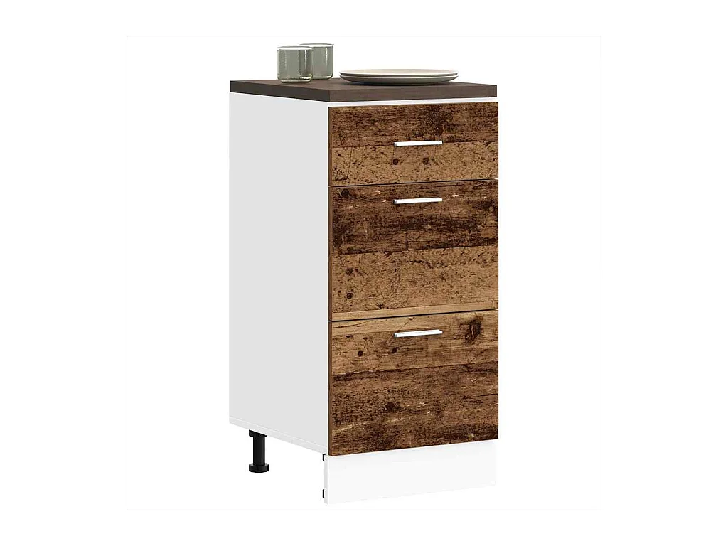 Armoire de plancher vieux bois 40x46x81,5 cm bois d'ingénierie