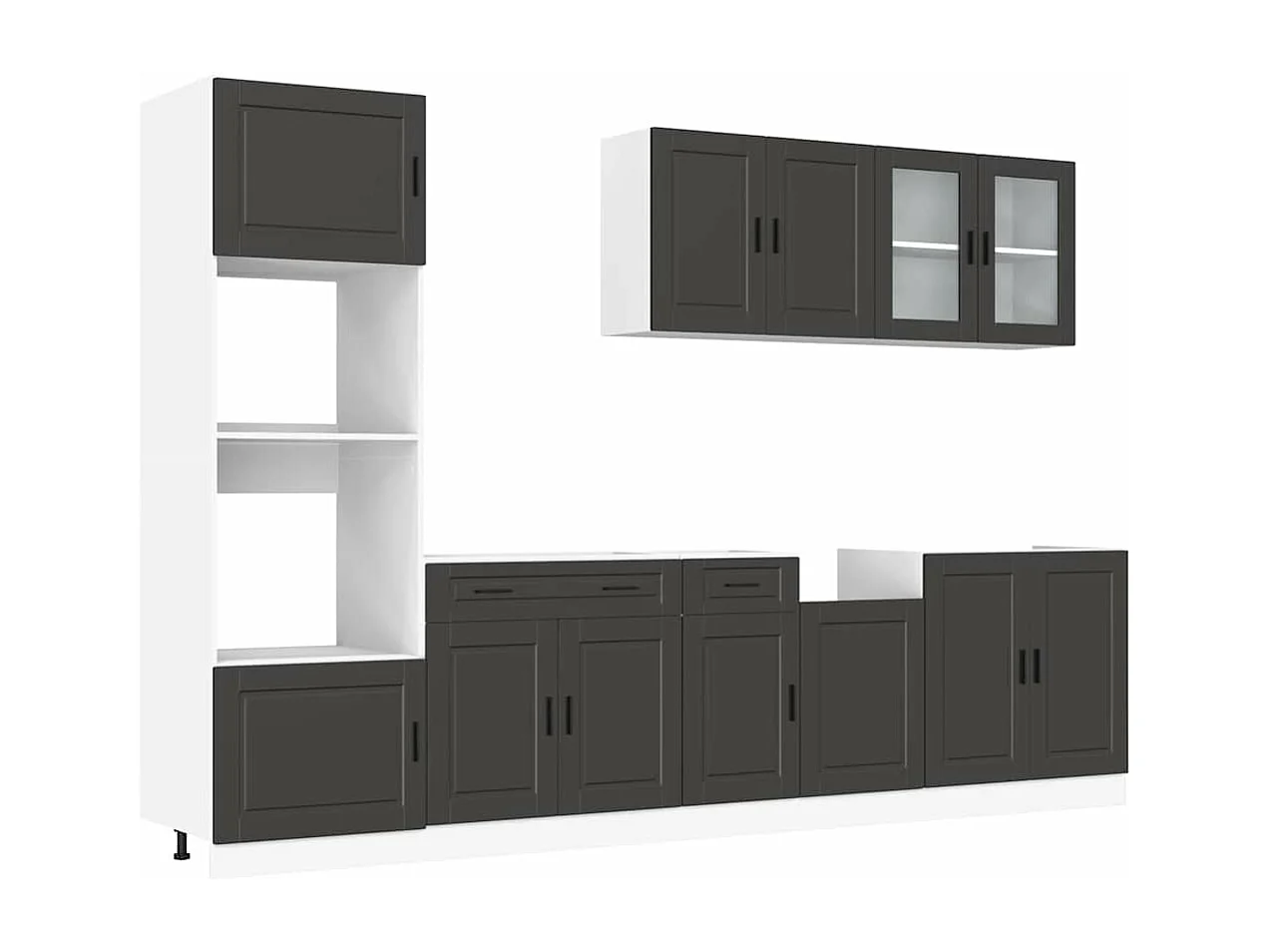 Kalmar 7 pezzi set di mobili da cucina in legno ingegnerizzato