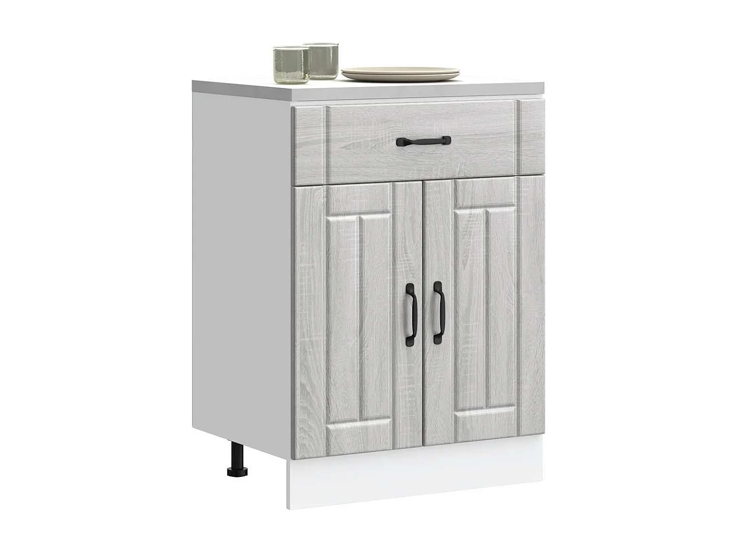 Armoire de cuisine Lucca sonoma gris bois ingénierie