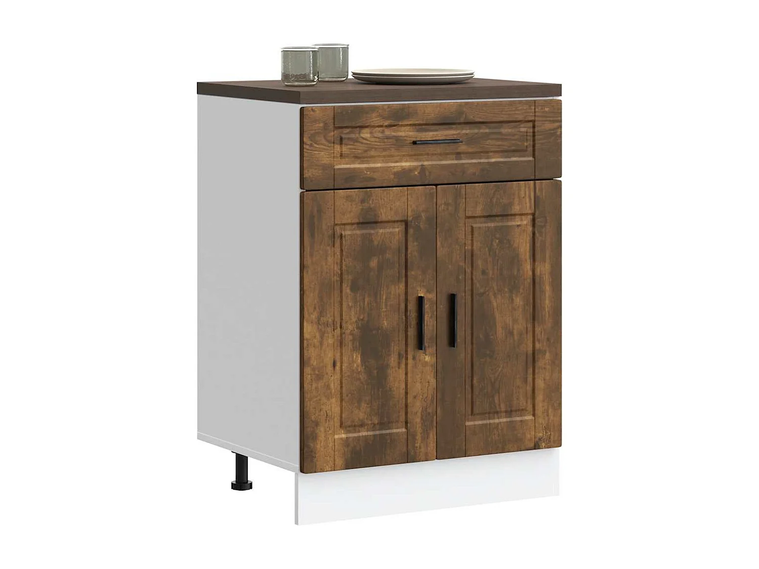 Armoire de cuisine Porto chêne fumé bois d'ingénierie