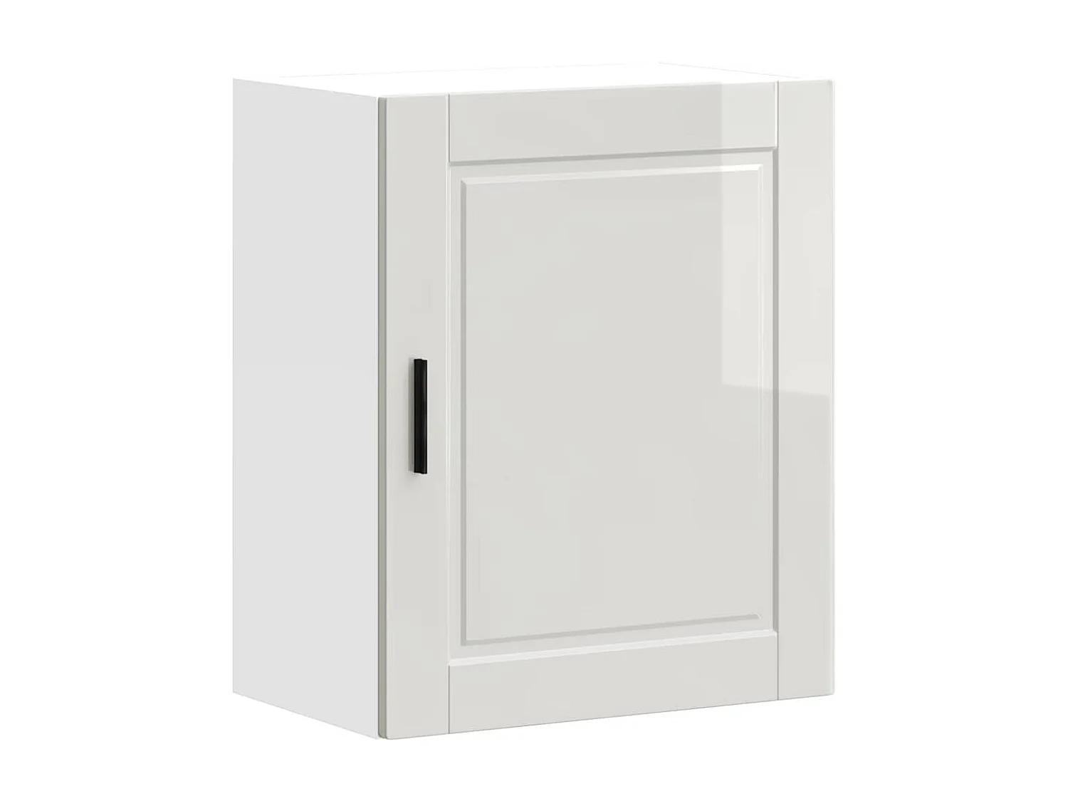 Armoire murale de cuisine Porto blanc brillant bois ingénierie