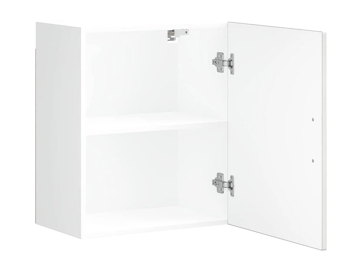 Armoire murale de cuisine Porto blanc brillant bois ingénierie