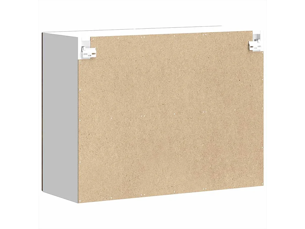 Armoire murale de cuisine avec porte en verre Porto chêne fumé